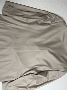 Men's Taupe Pea Coat - Tailored Minimalist Style